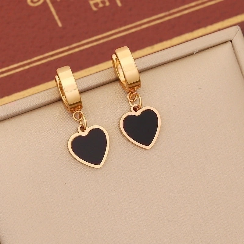Heart Shape Stainless Steel Plating  Necklace Bracelets Earrings  Necklace